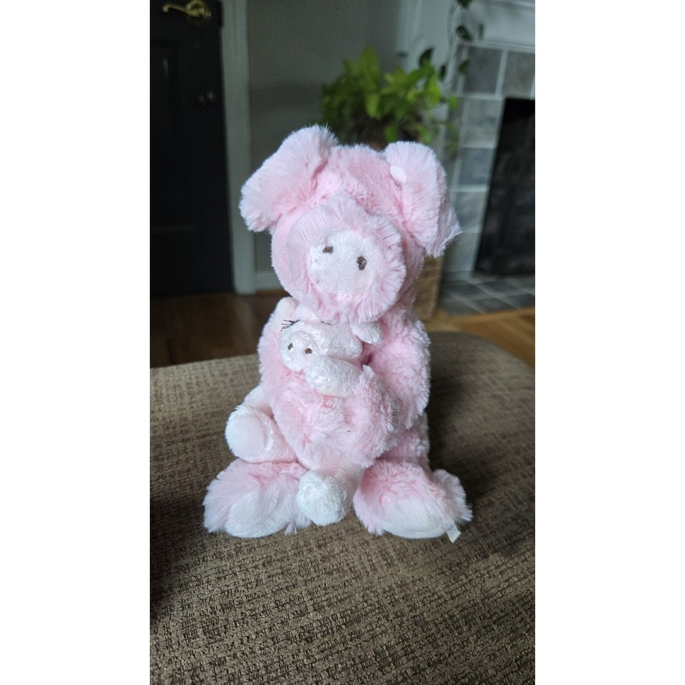 Boyds Plush Pink Pig With Baby Piglet • Mom & Baby Stuffed Animal Set • Boyds...